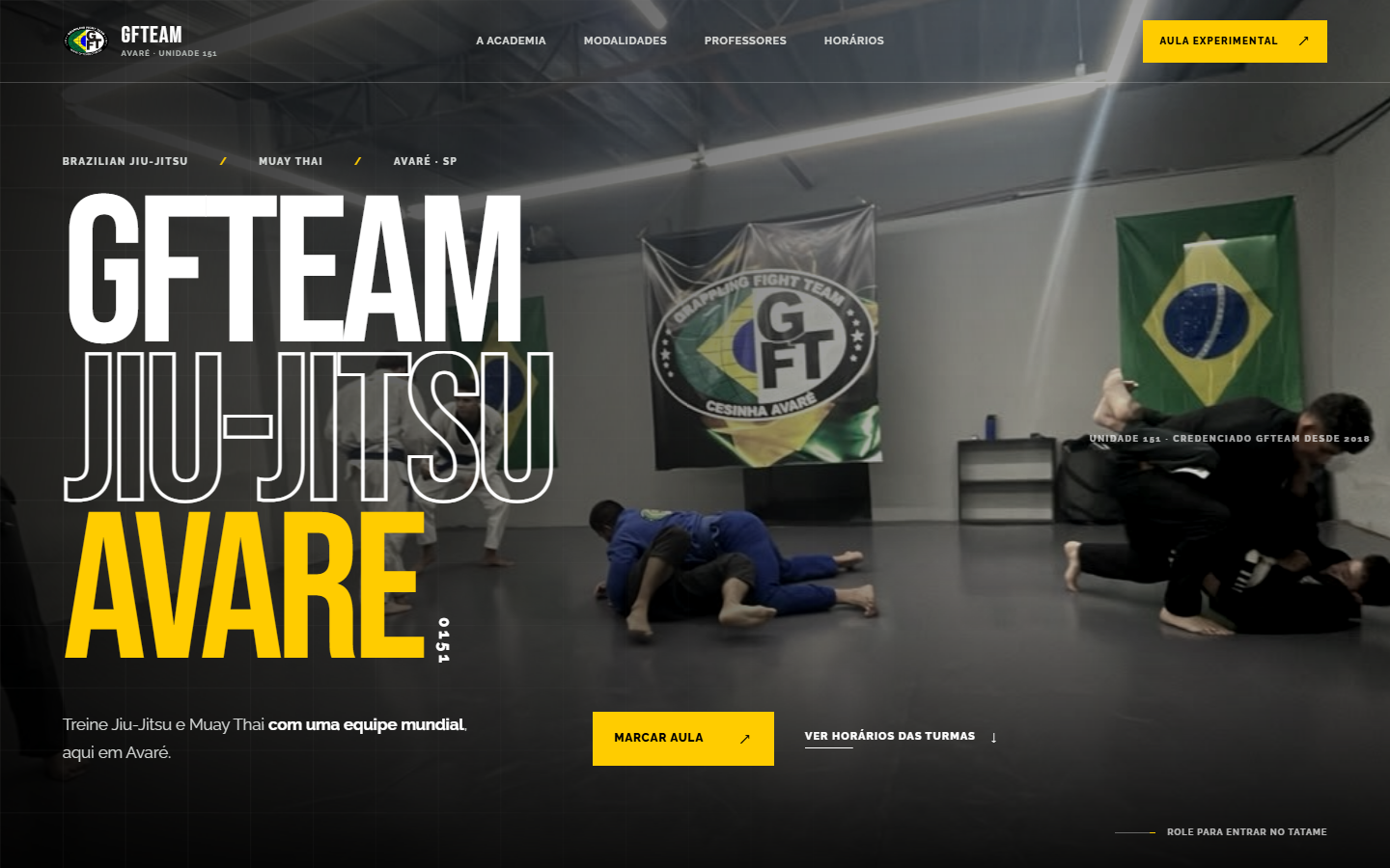 Página inicial do projeto GF Team Avaré